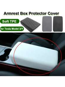 Armrest Box Protective Cover For  2023 Model Y HW4.0 TPE Case Center Console Armrest Lid Auto Pad Accessories