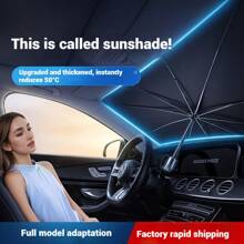 Summer Sunshade Artifact Car Sunshade Umbrella - Foldable Portable Sunshade Cover, Blocking Ultraviolet Radiation From The Car Front Window (Thermal Insulation Protection), Suitable For All Types Of Household Car Windshield Cover For BENZ,For AUDI,For BMW,For TESLA