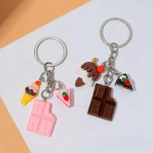 10/30/50/100Pcs Random Mixing Multiple Styles Chocolate Resin Earring Charms Diy Keychain Bracelets Pendant For Jewelry Making - Food - View 4
