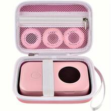 1PC Label Printer Storage Bag Pink Office Supplies Storage Bag Birthday Gift Portable Storage Bag For Summer Holiday Travel, Outdoor Activities Cable Organizer Travel Essentials - Pink - View 3