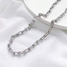 1 件不锈钢镀金 U 型竹锁和回形针可调节项链链，DIY 珠宝制作 - 星星 - 查看 5