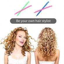 100 Pcs Spiral Perm Rods Heatless Curls Overnight For Hair Rollers Curlers Plastic Spiral Curl Rods Perm Wave Curlers Kit For Long Hair Women Styling Hairdressing Salon Tool - 100個(1包) - 查看 2