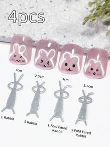 Set di 7 calamite per unghie a forma di coniglio e occhio di gatto, calamite magnetiche superconduttrici per smalto gel, accessori per arte di unghie, perfetti per manicure fai-da-te a casa o come regalo, forniture per unghie, strumenti per unghie, strumenti per arte di unghie, back to school, unghie, strumenti per unghie finte