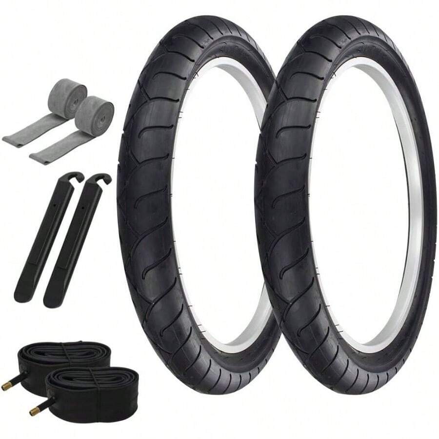 Pair Of Bicycle TIRE Fat Bike BMX/Electric Slick Clincher TIRE In 24 X 4.1/4 Black/Black SIDEWALL(2) Tires W/Tubes, TIRE LEVERS  Rim Strips P1077