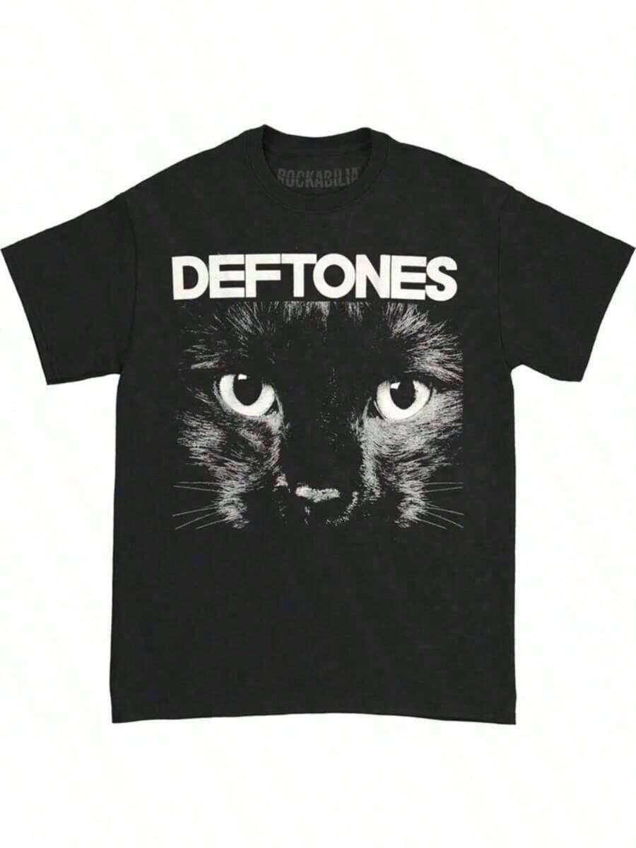 2025 Deftoness Singer Band Shirt Men Women Hop Rock Tee Fashion Short Sleeve Tshirt Summer Oversized-Shirts Tops Women -Versatile Basic-Shirts - màu đen - Xem 1