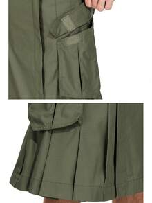 Men's Kilt For Men Utility Tactical Kilts For Men,Men Kilts Irish Scottish Kilts Men Skirt With Cargo Pockets - xanh quân đội - Xem 5