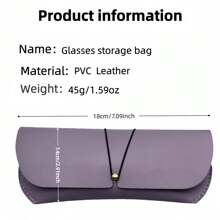 Solid Color Premium Eyeglasses Storage Case, Made Of PVC Material, Fashionable And Exquisite Design, Novel Style, Displays Generous And Elegant Appearance, Suitable For Most Eyeglasses, Daily Eyeglasses And Small Item Storage, Fashionable Eyeglasses Case, High-End Eyeglasses Case, New Eyeglasses Case, Eyeglasses Accessories