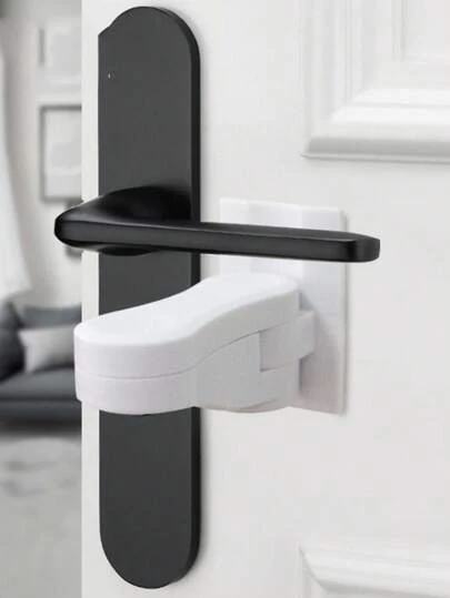 1/2Pcs Universal Door Rod Lock Anti Rotation Professional Door Glue Lock Multi Functional Pet Anti Opening Door Lock Buckle