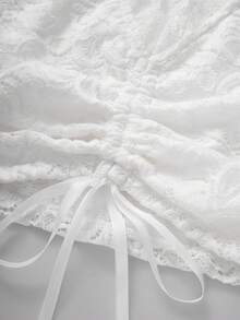 ii 女士德国 Dirndl 衬衫巴伐利亚啤酒节服装啤酒节短袖白色 Dirndl 衬衫短款上衣，万圣节 - 白色 - 查看 4