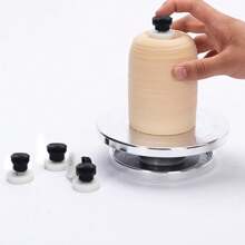 Pottery Wheel Centering Tool Ceramic Trimming Aid With Synchronized Rotation & Hand Guard Spinner For Perfectly Balanced Easy Clay Centering Tool For Beginners Mini Clay Turning Tool