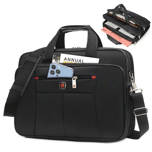 Maletín para laptop 15.6 pulgadas hombre Portafolios para laptop Maletin para hombre Impermeable Tela Oxford Compatible con 15.6" MacBook Air/Pro