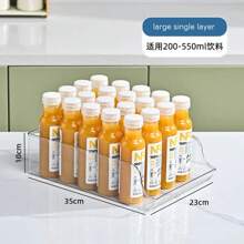 Stackable Refrigerator Organizer Bins Pop Soda Can Dispenser Beverage Holder For Fridge Clear Plastic Canned Food Storage Rack