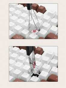 耐用不锈钢 1 件二合一键帽拉拔器和按键拆卸工具 - 灵活用于机械键盘 - 开关固定和拆卸套件 - 黑色 - 查看 7