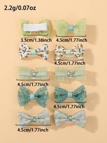 10pcs/Pack Girls Hair Clips, Full Fabric Covered Baby Hair Clips In Variety Styles, Cute & Fun Baby Hair Accessories For Daily Use And Travel - Multicolor - View 7