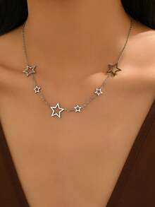 Collar con decoración de estrella - Plateado - Ver 6