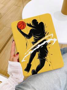 篮球防刮 iPad 保护套，内置笔架、360 度旋转对开支架和可调节视角，兼容 iPad 第 10 代、iPad Air 4/5/6 10.9/11 英寸平板电脑 - 粉色 - 查看 1