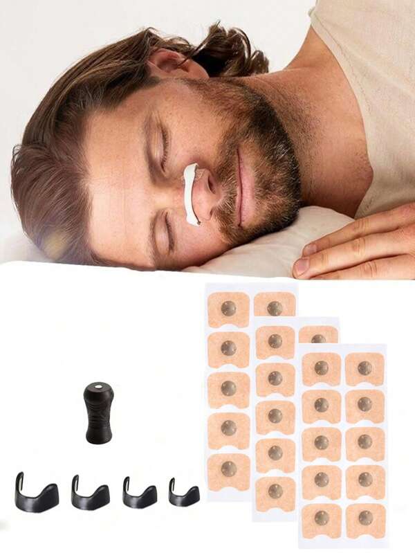 60/30/10pcs, Magnetic Anti-Snoring Nose Strips, Reusable, Hypoallergenic Sleep Aid | Comfortable Fit, Easy Breathing At Night, Perfect Gift For Snorers And Their Partners, Solution To Reduce Snoring