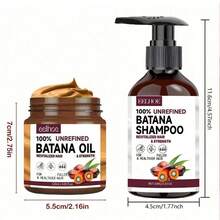 1 件 Batana 油洗发水和发膜套装 - 防毛躁洗发水和护发素套装 - 令头发柔软有光泽，非常适合干性头发！ - 棕色 - 查看 9