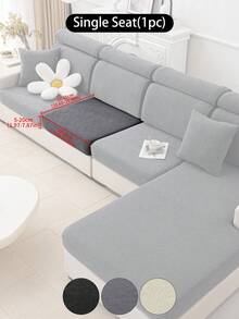 1pc Black Waterproof Sofa Seat Cushion Cover, All-Season Modern Minimalist Sofa Pad, Scratch-Resistant, Anti-Slip, Dust-Proof, Washable Sofa Slipcover, Suitable For Autumn Decor, Room Decor, Back To School, School Supplies - Grey - View 18
