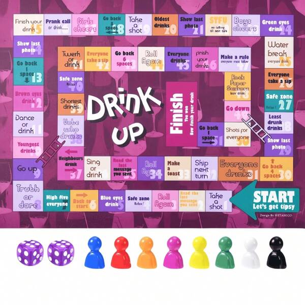 Drinking Board Game, Drinking Games, Monopoly Board Games, Adult Drinking Nights, Bar Party Board Games, Halloween, Christmas, And New Year Gifts