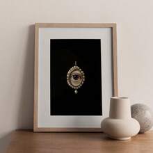 维多利亚风格“观察者之眼”墙面艺术画，帆布油画，复古女性海报，暗黑复古装饰画，适用于卧室、客厅、女孩房装饰，可选择带框或不带框。 - 彩色 - 查看 2