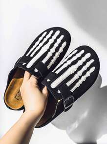 Men's Slippers 2025 New Summer Slip-On Open Toe Slippers, Men's Backless Adjustable Strap Faux Leather Slides, Premium Suede Leather Wood Look Sandals, Classic Casual Outdoor Streetwear Fashion Clogs Men's Beach Sports
