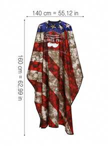 1pc Vintage Patterned Barber Gown, Salon/Hairdresser Styling Apron, Professional Size With Buttons, Unisex For Hairstylist,Back To School,Travel Holiday Essentials,Hair Accessories For Women - Multicolor - View 2