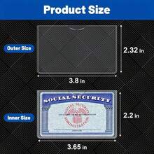 8/16pcs Social Security Card Protection Cover/New Medical Card Protection Cover Credit Card Protection Cover 31 Mil Soft Transparent Card Cover Durable And Sturdy - 8pcs - View 4