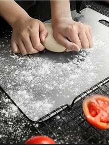 Edelstahl Schneidebrett, beidseitig verwendbares Hackbrett, dickes schimmelresistentes Schneidebrett für den Hausgebrauch, Teigknetblock (zufällige Farbe & Stil)