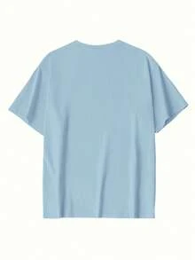 Marvel co-branded ribbed cotton men's t-shirt, Marvel Heroes Assemble print, college style spring and summer new sports men's clothing, fashionable soft and breathable men's bean green short-sleeved tops - 豆綠色 - 查看 3