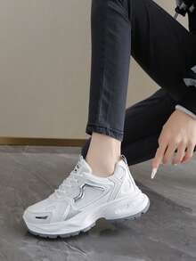 Women's Chunky Sneakers, 2025 New Arrival, Autumn Thick Sole Casual Comfortable Breathable Sports Shoes