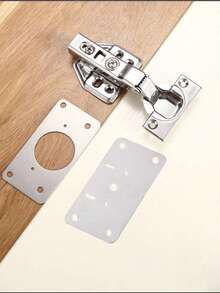 2/4/10Pair Hinge Repair Plate Cabinet Furniture Drawer Table Repair Mount Tool Hardware Stainless Steel Hinge Fixing Plate