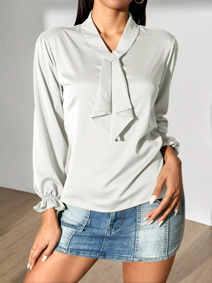 Blusa de Seda Suave y Confortable para Mujer - Estilo Chique para el Día a Día - Lavado ligero - Ver 1