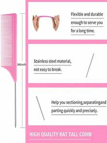 Set da 4 pezzi di pettini e cera per capelli, 1 pezzo di barretta di cera per capelli non unta per styling, pomata forte che rende i capelli ordinati e puliti, 1 pezzo di pennello per bordi per mantenere i bordi dei capelli lisci, 1 pezzo di pettine per acconciare i capelli lisci, controllo dei baby hair e domare le doppie punte