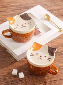 1pc Ceramic Cup For Home Kitchen Restaurant Living Room, Gifts, Coffee Cup, Water Cup, Tea Cup, Cold Drink Cup, Mug, Insulated Mug, Suitable For Tea, Coffee, Milk, Juice, Weddings, Parties, Birthdays