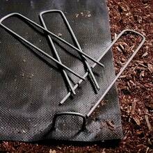 6英寸镀锌金属草皮钉，U型草坪钉，适用于地面覆盖物、花园网和人造草坪