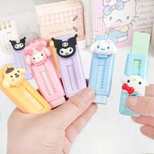 Sanrio 5 Sanrio Cartoon Character Sets, Made Of Durable ABS Material, Anti-Fouling And Anti-Shatter, Anti-Scratch Retractable Cute Eraser