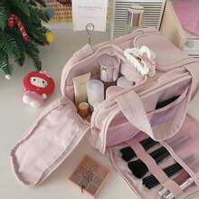 Multineos Comercial Large Capacity Portable Cosmetic Bag Travel Portable Cosmetic Wash Storage - Pink - View 2