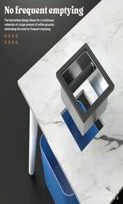 Bottomless Coffee Knock Box, Stainless Steel Espresso Knock Box Chute For Coffee Grounds, Counter Mounted Knock Box, Open Bottom Countertop Knock Box For Commercial Coffee Shop Office Home - trắng - Xem 3