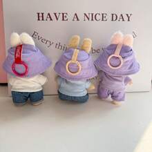 Clothes Only] Bestselling For LABUBU Changeable Outfit Set 1st 2nd 3rd Generation Pendant Keychain Plush Doll 17cm LABUBU Clothes Pants 3pcs Set For LABUBU (Doll Not Included) - Multicolor - View 3