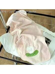 1pc/2pcs/3pcs Coral Fleece Wearable Bathrobe, Towel, Hair Drying Cap, Princess Hat, Towel Set, Tulip Embroidery Bathrobe Set