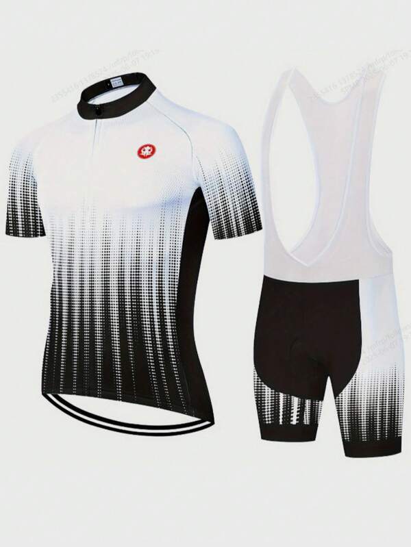 Men's Cycling Sweatshirt And Shorts With 20D Seat Pad Set, Quick Dry And Breathable