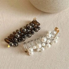 1个/2个装女士仿珍珠螺旋发圈，优雅温柔的马尾辫发饰，波西米亚风装饰，发圈，发绳头饰橡皮筋 - 彩色 - 查看 2