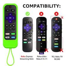 [2 Pack] Climberer Silicone Roku Remotes Cover Case Compatible With  Roku Hisense Roku Remote Roku Express 4K+ 2021 Roku Streaming Stick+ Roku Streaming Stick 4K 2021 Luminous Green + Blue - 夜光綠+藍 - 查看 2
