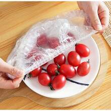 Kit 300 Disposable Plastic Cover Food Protector Practical And Economical For Food