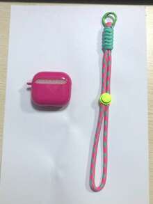 玫瑰红色保护壳，防摔防刮外壳，适用于 Apple 蓝牙耳机 - 玫紅色 - 查看 4