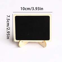 10pcs Mini Blackboard Display Panel Decoration, Home Decoration Signs, Mini Message Board Display Wooden Blackboard, Suitable For Wedding, Baking Display, Hotel, Banquet, Dessert, Table Cards 1PC - Black - View 3