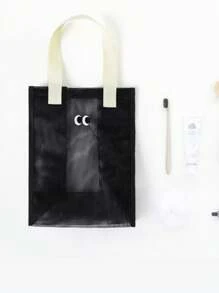 大眼睛透气网眼旅行沙滩游泳洗漱用品收纳手提包