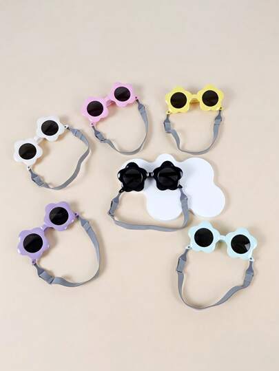 1 peça de óculos de bebê da moda, mini óculos antiqueda com estampa floral fofa unissex, óculos casuais da moda infantil, acessórios decorativos para fotografia