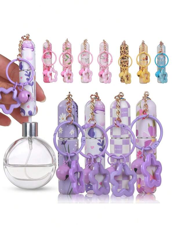 2pcs Multi-Functional Small Capacity Refillable Bottles, Travel Accessory Keychain, Lightweight, Excellent Travel Container